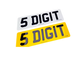 4D Black Laser Cut Number Plate