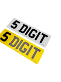 4D Black Laser Cut Number Plate