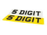 4D Glow in the Dark Gel Number Plate