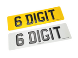 3D Black Gel Number Plate