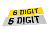 3D Black Gel Number Plate