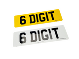 4D Black Laser Cut Number Plate