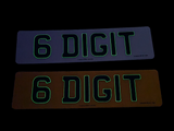3D Glow in the Dark Gel Number Plate