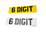 4D Black on Black Laser Cut Number Plate