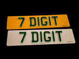 4D Glow in the Dark Gel Number Plate