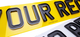 4D Matt Ghost Outline Laser Cut Number Plates