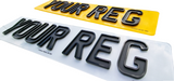4D Matt Ghost Outline Laser Cut Number Plates