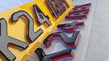 4D Neon Coloured Krystal Gel Plates - M Sport Edition
