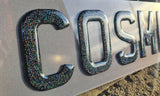 3D Cosmic Glitter Gel Number Plates