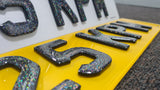 Cosmic Glitter on 4D Gel Number Plates