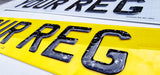 3D Forged Carbon Gel Number Plates