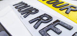 Forged Carbon 4D Gel Number Plates