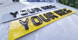 4D Ghost Outline Laser Cut Number Plates