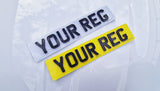4D Ghost Outline Laser Cut Number Plates