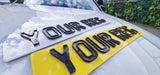 4D Ghost Outline Laser Cut Number Plates