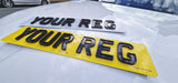 4D Ghost Outline Laser Cut Number Plates