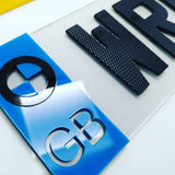4D Badge Black Laser Cut Number Plate-PL8 LAB