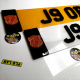 4D Badge Black Laser Cut Number Plate-PL8 LAB