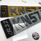 4D Badge Black Laser Cut Number Plate-PL8 LAB