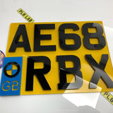 Bike Size 4D Black Laser Cut Number Plate-PL8 LAB