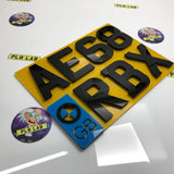 Bike Size 4D Black Laser Cut Number Plate-PL8 LAB