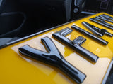 4D Black on Black Laser Cut Number Plate-PL8 LAB