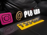 4D Ghost Laser Cut Number Plate-PL8 LAB
