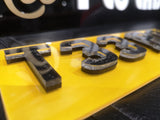 4D Ghost Laser Cut Number Plate-PL8 LAB