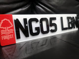 4D Badge Black Laser Cut Number Plate-PL8 LAB
