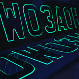 4D Glow in the Dark Gel Number Plate