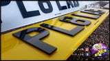 4D Black Laser Cut Number Plate-PL8 LAB