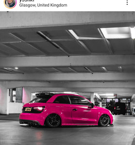 Pink Audi S1 with some 4D plates