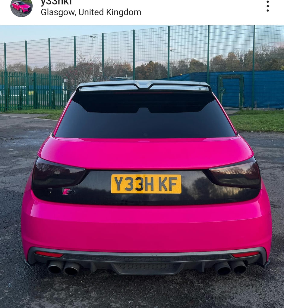 Pink Audi S1 with some 4D plates