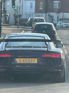 Audi R8 V10 Gay private reg on some 4D plates