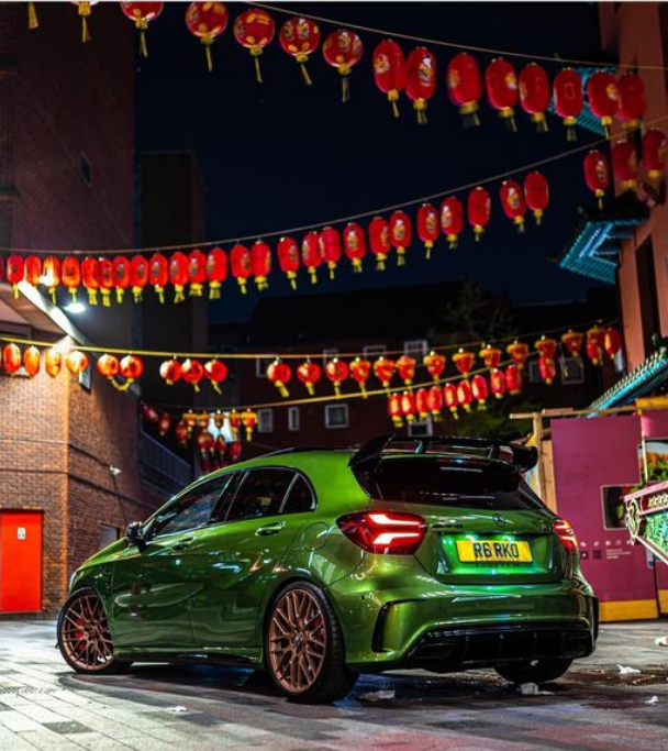 The stunning AMG A45 with some Crystal 4D plates