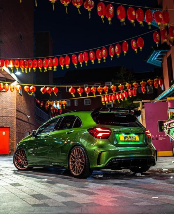 Mercedes AMG A45 with some Crystal 4D plates