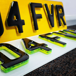 4D Neon Green plates