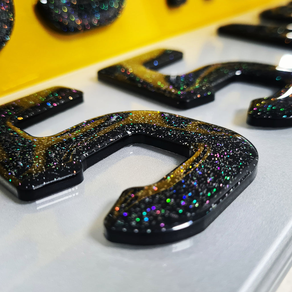 Our 4D Glitter gel plates look amazing