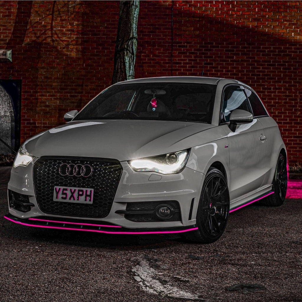 Audi S1 with neon 4D plates
