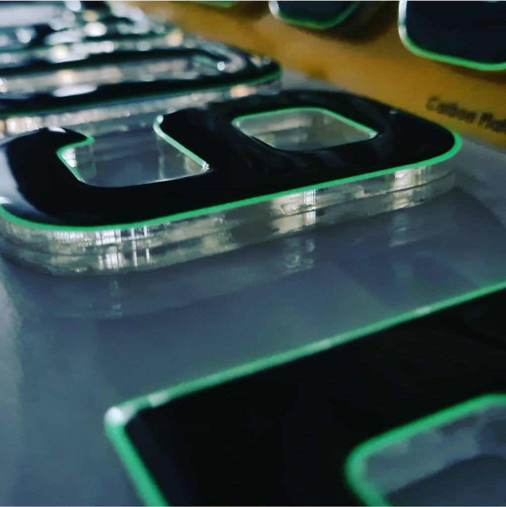 3D Glow in the Dark gel plates with a 4D layer