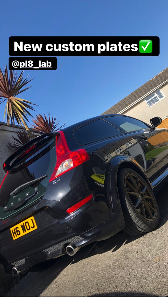 Volvo C30 D4 with some short 3D gel plates - road legal & BSAU145e compliant