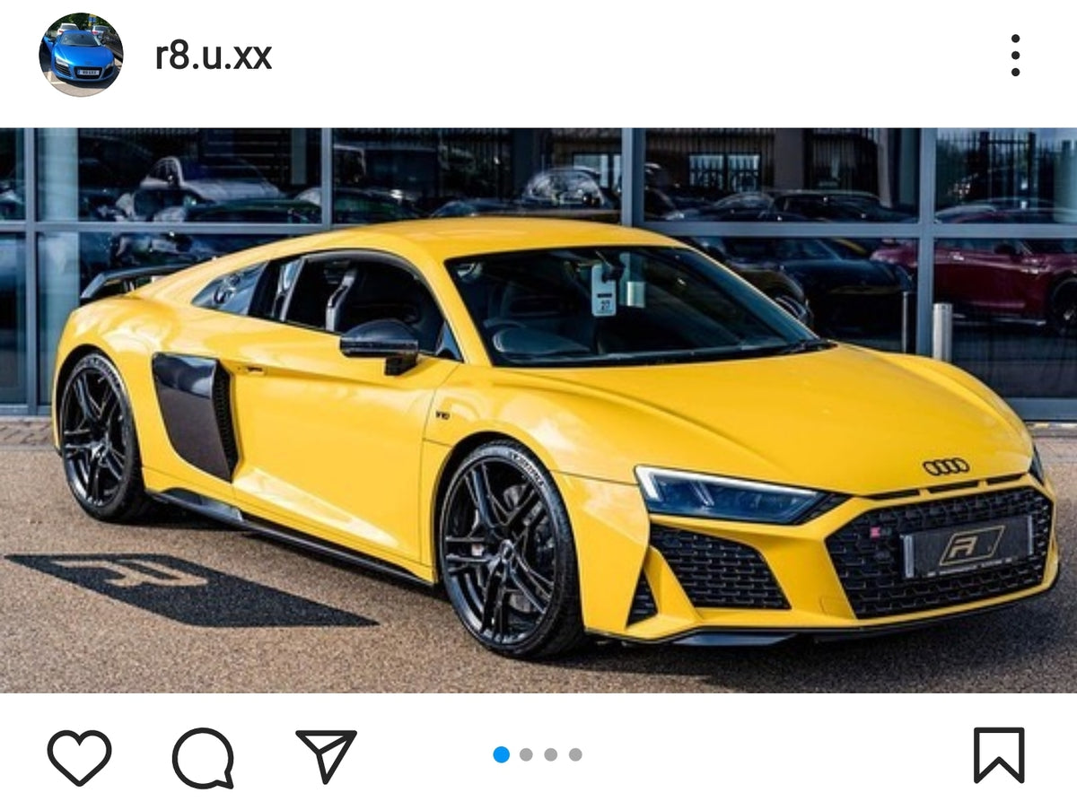 Audi R8 V10 Performance with some black 4D gel plates – PL8 LAB