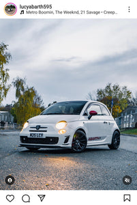 Fiat 595 Abarth with some legal 3D gel plates