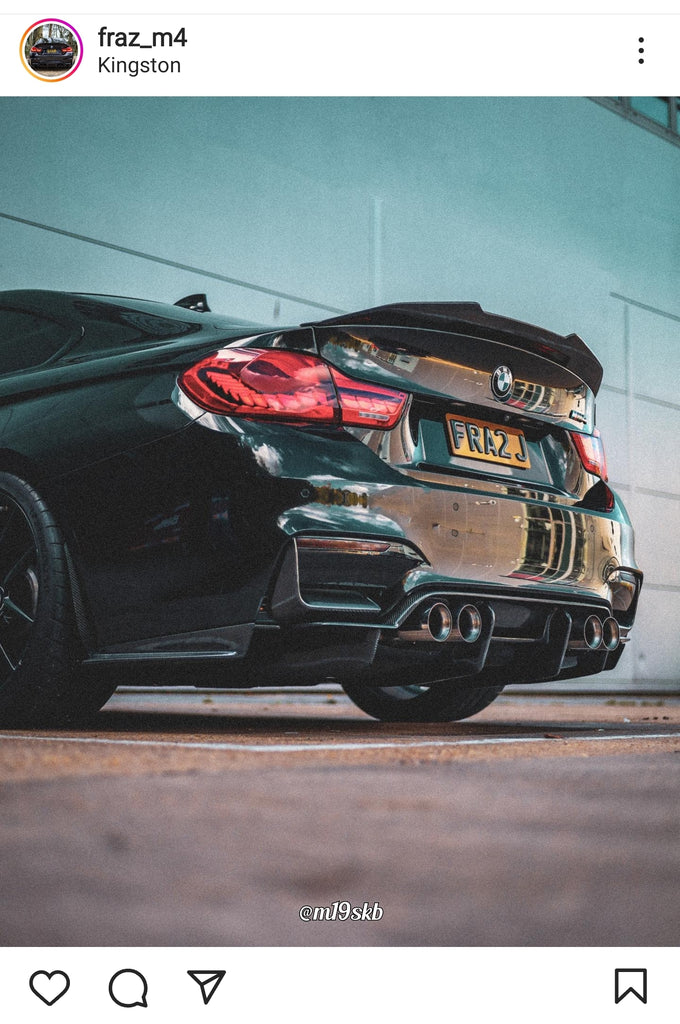 BMW M4 with some short tinted 4D gel plates