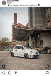Fiat Abarth 595 with some legal 3D gel plates