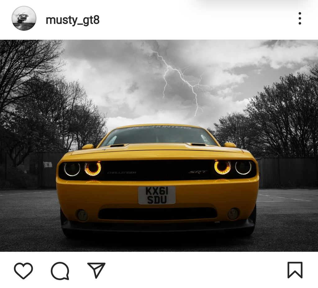 Dodge Challenger Yellow Jacket with some Import 3D gel plates