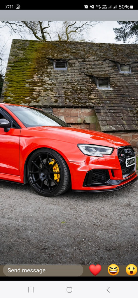 Audi RS3 8V with some hex 4D gel plates