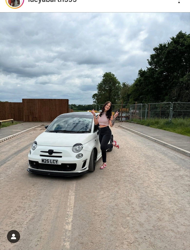 Fiat Abarth 595 with some short legal 3D gel plates