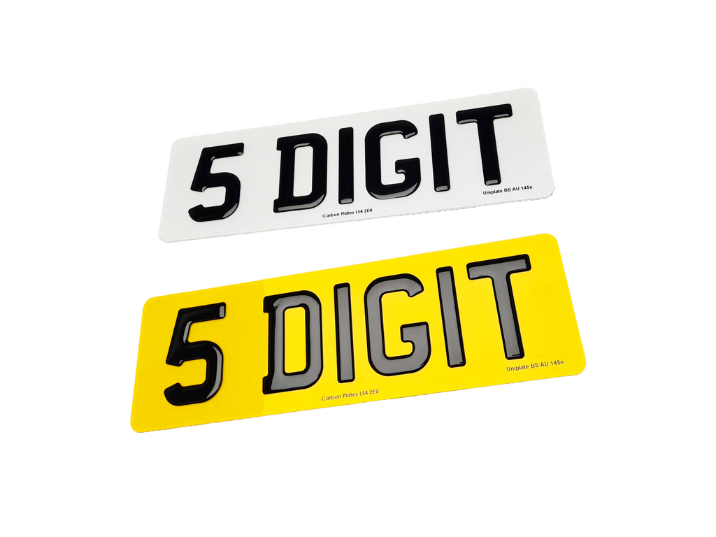 Pair of 3D Gel Number Plates, Road Legal, Gloss Black, 100 Pair of 3D Gel Number Plates, Road Legal, Gloss Black, 100