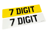 Single Plate -  3D Black Gel Number Plate